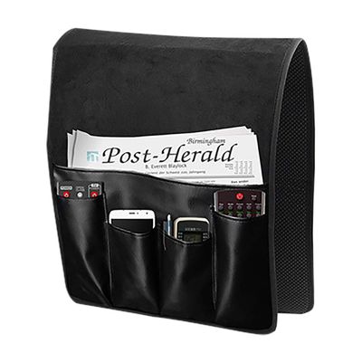NICEYST Couch Sofa Armrest Organiser Arm Chair Caddy Bedside Storage Pocket with 6 Pockets TV Remote Holder Bed Storage Pocket Bag for Cellphone Tablet Notepad Book Magazines DVD Glasses