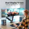 WALI Dual Monitor Stand for 17-32 inch Screens, Dual Monitor Arms for 2 Monitors Holds up to 19.8 lbs, Adjustable Gas Spring Dual Monitors Mount, VESA 75x75/100x100mm (GSMP002), Black view 2