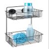 WENKO Vacuum-Loc Bari Wall Shelf 2 Tier Black view 1