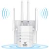 2021 WiFi Extender - Wireless Signal Repeater Booster up to 3000 sq.ft - 1200Mbps Wall-Through Strong WiFi-Dual Band 2.4G and 5G - 4 Antennas 360 Full Coverage-1 view 1