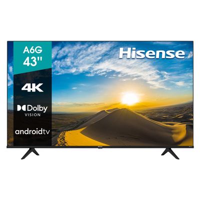 Hisense 43A6G 43-Inch 4K Ultra HD Android Smart TV with Alexa Compatibility (2021 Model)