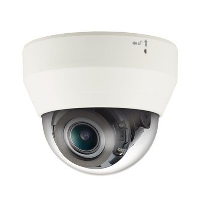 Hanwha Techwin QND-7080R 4MP IR WDR PoE Network Dome Camera with 2.8-12mm Motorized Varifocal Lens, RJ45 Connection.