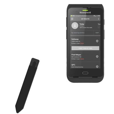 BoxWave Stylus Pouch Compatible with Honeywell Dolphin CT40 - Stylus PortaPouch, Pen Stylii Holder Carrier Portable Self-Adhesive - Jet Black