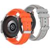 Compatible with Garmin Vivoactive 3 Watch Bands, Samsung Galaxy Active 2/Galaxy Watch 42mm/Garmin Forerunner 645 Music Wristband, 20mm Soft Silicone Replacement Straps for Women Men (Orange Gray) view 1