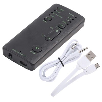 Portable Mini External Sound Card,Voice Changer Live Broadcast Sound Card for Mobile Phone Computer,for Live/Conversation Interaction