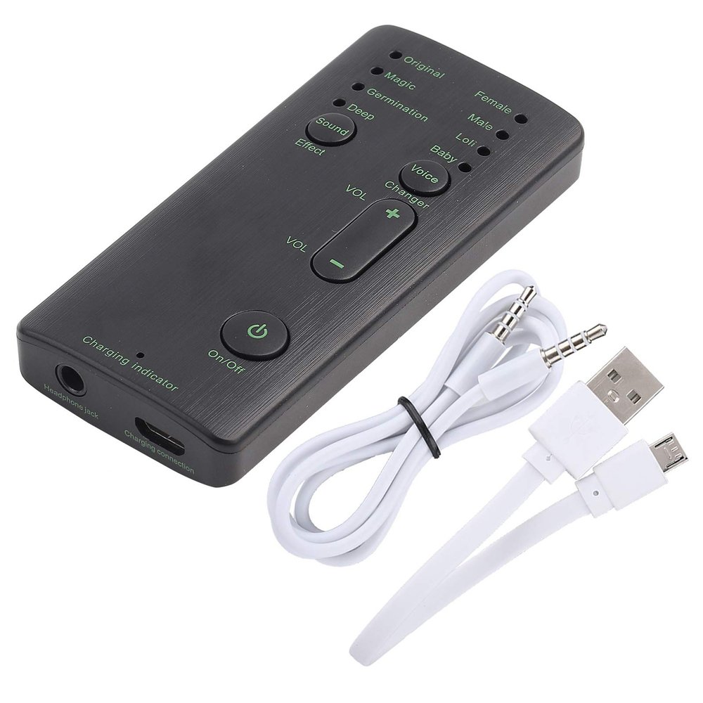 Portable Mini External Sound Card,Voice Changer Live Broadcast Sound Card for Mobile Phone Computer,for Live/Conversation Interaction