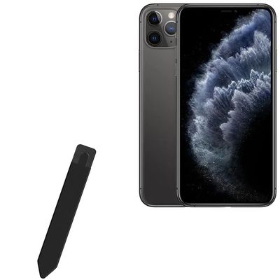 BoxWave Stylus Pouch Compatible with Apple iPhone 11 Pro Max - Stylus PortaPouch, Pen Stylii Holder Carrier Portable Self-Adhesive - Jet Black