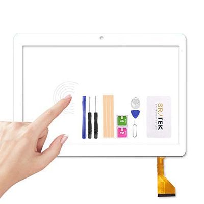 for 10.1'' Inch Zonko K105 Tablet PC Front Outter Touch Screen Panel Digitizer Sensor Glass Replacement Phablet Multitouch (White)