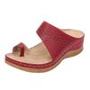 ZBYY Women Toe Ring Sandals Hollow Out Wedge Flip Flops Summer Beach Gladiator Sandals Wide Outdoor Slip On Slippers view 1