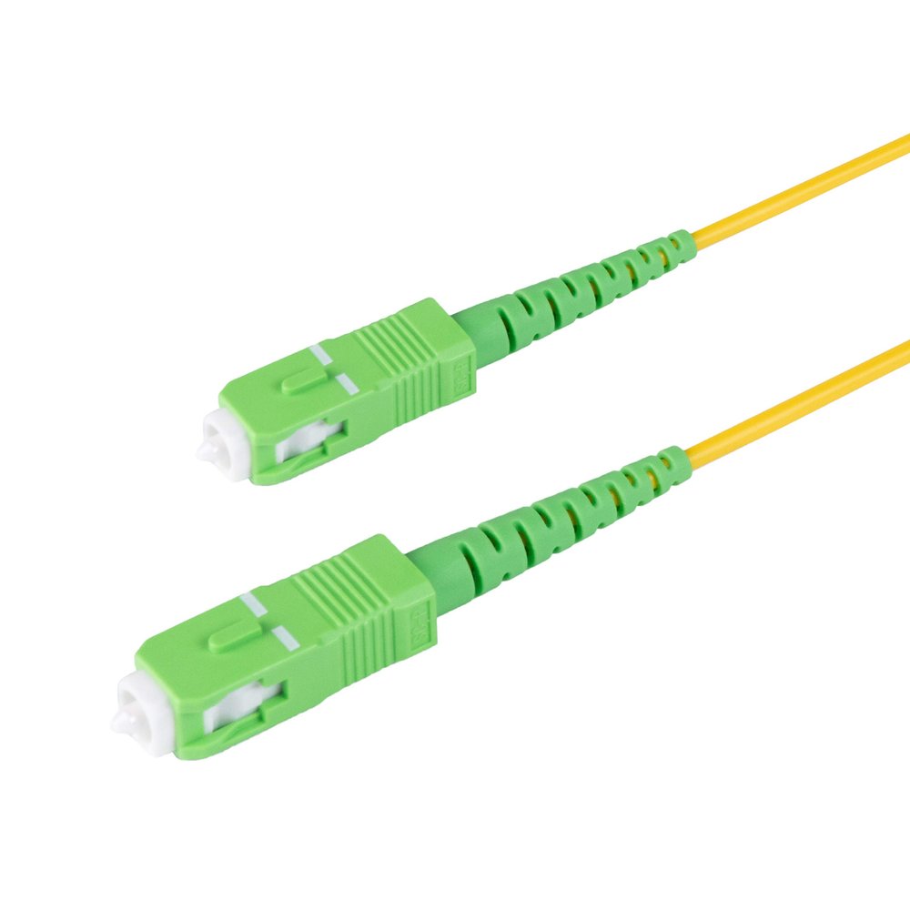 SpeedyFiberTX 1-Pack 20 Meter SC/APC to SC/APC Slim Simplex Riser OFNR Fiber Patch Cable, Corning SMF-28 Singlemode 9/125um Ultra Fiber, OS1/OS2 Compatible