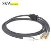 SKW High-End WG Series 3.5mm to Dual RCA Stereo Audio Cable (16.4ft/5m) - Copper & Silver Strand Cable view 2