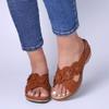 ZBYY Women's Sandals,Comfort Cross Strap Flowers Slide Sandals Shock Absorbtion Breathable Holes Arch Support Sandals view 2