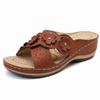 ZBYY Women's Sandals,Comfort Cross Strap Flowers Slide Sandals Shock Absorbtion Breathable Holes Arch Support Sandals view 3