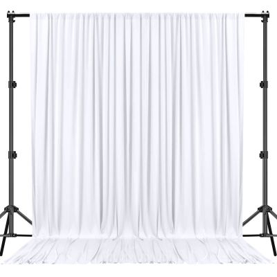 10ft x10ft WhiteSeamless Durable Backdrop for Party, Wedding, Baby Shower, Birthday, Graduation, Exhibition Decoration Photography Bridal Shower Drape Photo Booth Home Curtain