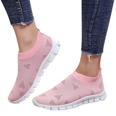 ZBYY Womens Walking Shoes Breathable Lightweight Casual Sports Athletic Running Shoes Slip On Mesh Sneakers Comfort Shoes