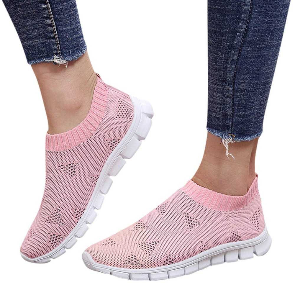 ZBYY Womens Walking Shoes Breathable Lightweight Casual Sports Athletic Running Shoes Slip On Mesh Sneakers Comfort Shoes
