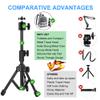 Webcam Tripod Stand Extendable Desktops Tripod for Camera/Phone/Webcam, Desk Tripods Webcam Mount Holder Compatible with Logitech Webcams C925e C922x C922 C930e C930 C920 C615 /iPhone/Ring Light view 3