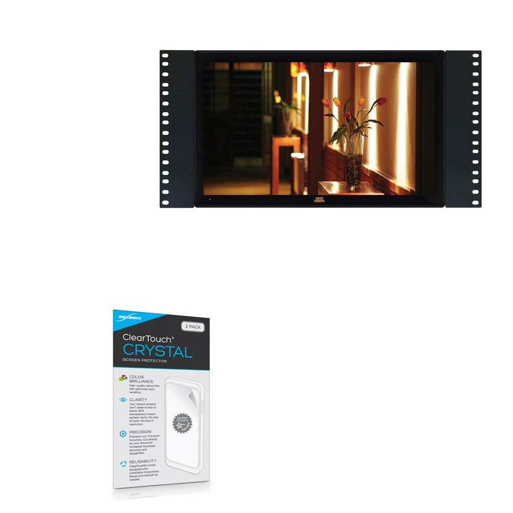 BoxWave Screen Protector Compatible with ToteVision LED-1566HDTR - ClearTouch Crystal (2-Pack), HD Film Skin - Shields from Scratches