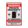 STEALTH CAM Durable Attachable 8"x12" Tin Outdoor Security Alert Warning Private Property No Trespassing Premises Under Surveillance Sign view 1