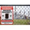 STEALTH CAM Durable Attachable 8"x12" Tin Outdoor Security Alert Warning Private Property No Trespassing Premises Under Surveillance Sign view 2