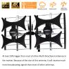 Five Star Multi-Directional 4V HDTV Amplified Antenna - up to 200 Mile Range, UHF/VHF, Indoor, Attic, Outdoor, 4K Ready 1080P FM w/ 40ft RG6 coaxial Cable, Mounting Pole view 2
