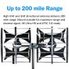 Five Star Multi-Directional 4V HDTV Amplified Antenna - up to 200 Mile Range, UHF/VHF, Indoor, Attic, Outdoor, 4K Ready 1080P FM w/ 40ft RG6 coaxial Cable, Mounting Pole view 3