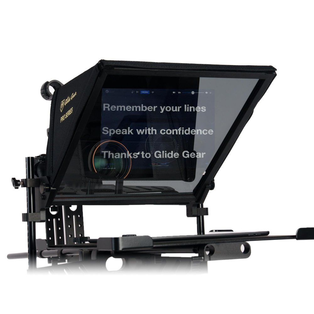 Glide Gear TMP 1000 Teleprompter All Camera & Smartphones, Tablets 17" Glass, Tray, Hard Case, No Assembly