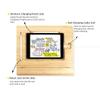 ELETIUO Tablet Stand Holder Adjustable Foldable,Multi-Angle Bamboo Wooden Organizer Desktop Holder for iPad,Stable for Drawing,Watching,Typing (Support Multiple Devices) view 3