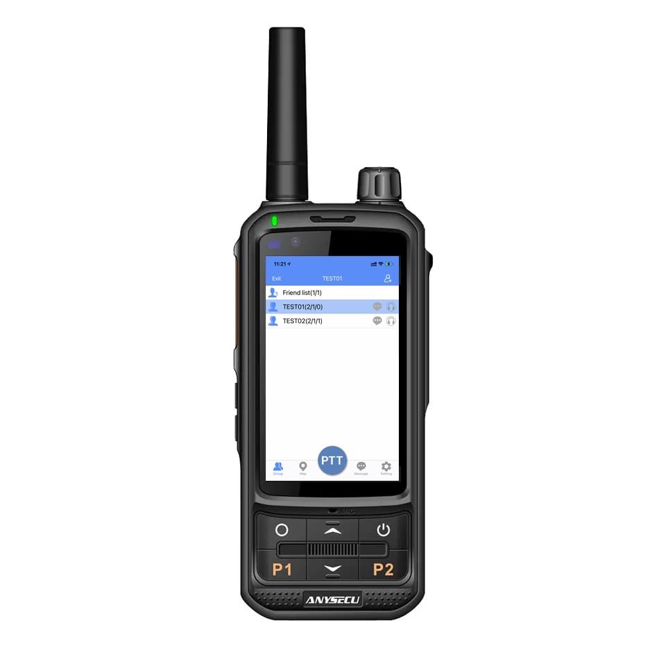 ANYSECU LTE 4G POC PTT Network Radio Dual Sim Card WiFi Radio Unlocked GSM Compatible with Zello Real PTT