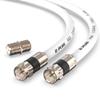G-PLUG 10FT RG6 Coaxial Cable Connectors Set - High-Speed Internet, Broadband and Digital TV Aerial, Satellite Sky Cable Extension- Weather-Sealed Double Rubber O-Ring and Compression Connectors White view 1