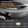 G-PLUG 10FT RG6 Coaxial Cable Connectors Set - High-Speed Internet, Broadband and Digital TV Aerial, Satellite Sky Cable Extension- Weather-Sealed Double Rubber O-Ring and Compression Connectors White view 2