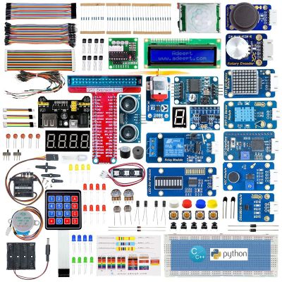 Adeept Upgrade Ultimate Starter Kit for Raspberry Pi 4 3, Raspberry Pi Kit, Python C Code, 40 Projects, DIY Electronic Components Kit with 480 Pages PDF Manual