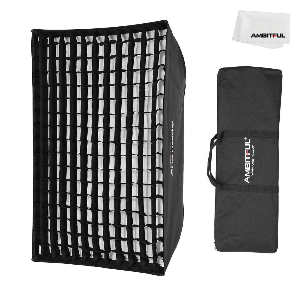 AMBITFUL FW60x90 60x90cm Wabengitter Bowens Softbox, mit Wabengitter + Tragetasche, fr Bowens Mount Lampe (FW60x90/23''x 35'')