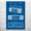 Boombox Tape Player Poster Print, Boombox Art, Radio Dj Gift, Music Art, Hip Hop Gift, Stereo Wall Art, Music Studio Art Blueprint (13 inch x 19 inch) view 1