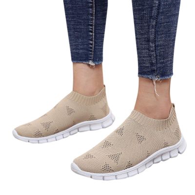 ZBYY Womens Walking Shoes Breathable Lightweight Casual Sports Athletic Running Shoes Slip On Mesh Sneakers Comfort Shoes