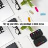 vellgo USB Flash Drive Case Soft Material Thumb Drive Holder case, USB Drive Holder Organizer, Portable Electronic Accessories Bag for USB Memory Stick with 10 Slots view 4