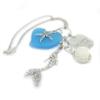 Mermaid Rear View Mirror Charm - Sea Glass Rearview Hanger Diffuser - Adult Mermaid Gifts view 2