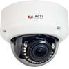 ACTi A817 Outdoor Zoom Dome Camera, White; 8MP; Face, People and Car Detection; Day/Night; Adaptive IR; WDR; 4.3X Zoom Lens; 1/2.8" Progressive Scan CMOS; 2000 TVL; Auto Focus; DC 12V, PoE Class 3 view 1