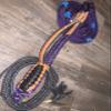 EPT Bull Ropes Brazilian/American Hybrid Pro Purple Nylon on White Poly 9x7 Left Hand 13/16" x 3/4" 16' view 1