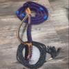 EPT Bull Ropes Brazilian/American Hybrid Pro Purple Nylon on White Poly 9x7 Left Hand 13/16" x 3/4" 16' view 2