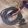 EPT Bull Ropes Brazilian/American Hybrid Pro Purple Nylon on White Poly 9x7 Left Hand 13/16" x 3/4" 16' view 3