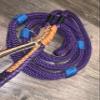 EPT Bull Ropes Brazilian/American Hybrid Pro Purple Nylon on White Poly 9x7 Left Hand 13/16" x 3/4" 16' view 4