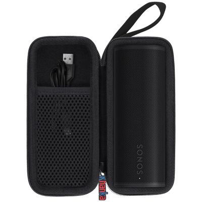 khanka Hard Travel Case Replacement for Sonos Roam 2 / Sonos Roam/Roam SL Portable Smart Bluetooth Speaker (Inside Black)