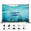 Haoyiyi 10x6.5ft Underwater Shark Backdrop Deep Under Sea Seabed World Great White Shark Aquarium Photography Background Baby Boy Birthday Celebration Theme Party Kid Diver Portrait Photo Studio Props view 2