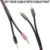 Cable Pants, Speaker Wire Pants ( 12mm- 2x 5.5mm , Black ) Dressing Up Or Protecting Your Speaker Cables (4-Pack) view 3