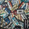 Fat Quarter (18 x 22) Cassette CD CDS Tapes Compact Cassettes Music TAN Digital Cotton Fabric FQ view 1