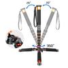 Koolehaoda Camera Aluminum Monopod with Metal Tripod Base.6 Sections 46-177cm/18-69inch Adjustable, Leg Diameter 28mm,up to 6kg /13lbs view 2