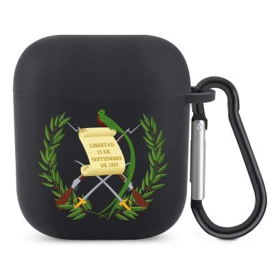FLDGRWB Stylish Case for AirPods Guatemala's Patriotic Symbols Earphone case Black-Guatemala's Patriotic symbols1,One Size