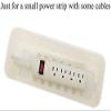 Cable Storage Box Power Strip Wire Case Anti Dust Charger Socket Organizer Storage Bin Charger Wire Management Box (White) view 4