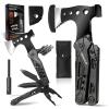 Camping Multitool Accessories Stocking Stuffers for Men 16 in 1 Multi Tool Survival Gear with Axe Hammer Pliers Saw Screwdrivers Bottle Opener Whistle with Sheath for Hiking, Gifts for Men Dad Him view 1
